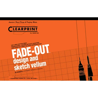 Clearprint™ Fade-Out® Design & Sketch Vellum Isometric Grid Pad