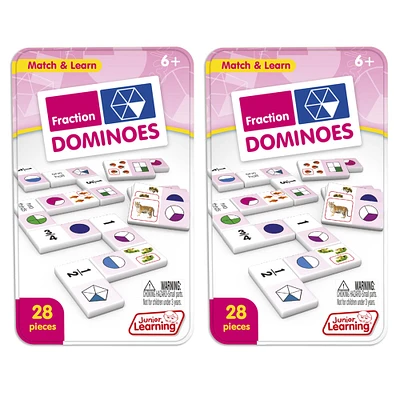 Junior Learning® Fraction Dominoes Game, 2ct.