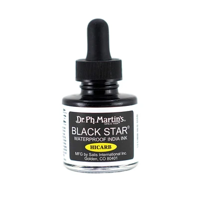 18 Pack: Dr. Ph. Martin's® Black Star® Hi-Carb Waterproof India Ink