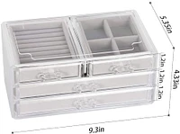 Iron Gray Triple Acrylic Jewelry Box