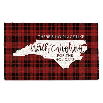 There's No Place Like North Carolina for the Holidays Doormat