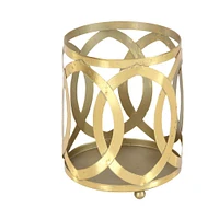 8" Gold Iron Glam Candle Holder