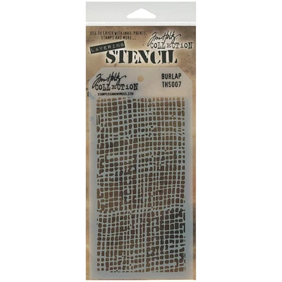 Stampers Anonymous Tim Holtz® Burlap Layering Stencil