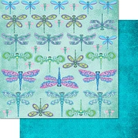 Heartfelt Creations Double-Sided Paper Pad 12" x 12" 24 ct. Decorative Dragonfly