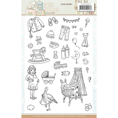 Find It Trading Yvonne Creations Newborn Clear Stamp Set