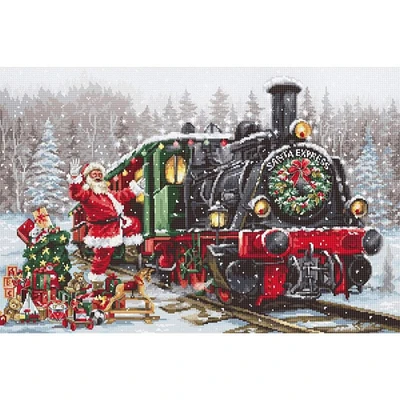 Luca-S Santa's Express Counted Cross Stitch Kit