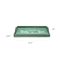 Elegant Designs™ 15.5" Happy Hour Serving Tray with Handles