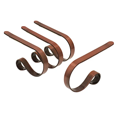 Original MantleClip® Brushed Copper Stocking Holders, 4ct.