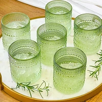 Kate Aspen® 10oz. Textured Beaded Sage Green Glass, 6ct.