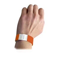 6 Packs: 100 ct. (600 total) DuPont™ Tyvek® Orange Security Wristbands