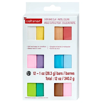 6 Packs: 12 ct. (72 total) 1oz. Pastel Colors Oven-Bake Clay by Craft Smart®