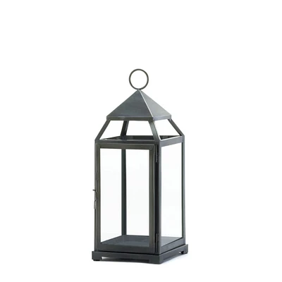 18'' Rustic Silver Contemporary Lantern