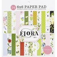 Carta Bella Double-Sided Paper Pad 6"X6" 24/Pkg-Flora No. 4