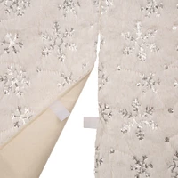 Glitzhome® White Plush Snowflake Stockings & Tree Skirt Set