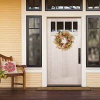 24" Rose, Dogwood & Daisy Floral Spring Wreath