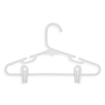 Honey Can Do White Kids Clothes Hangers with Clips, 18ct.