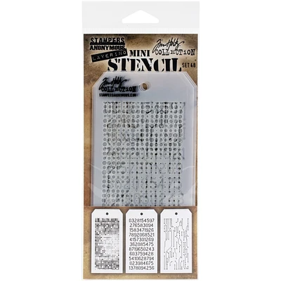 Stampers Anonymous Tim Holtz® Mini #48 Layering Stencil Set