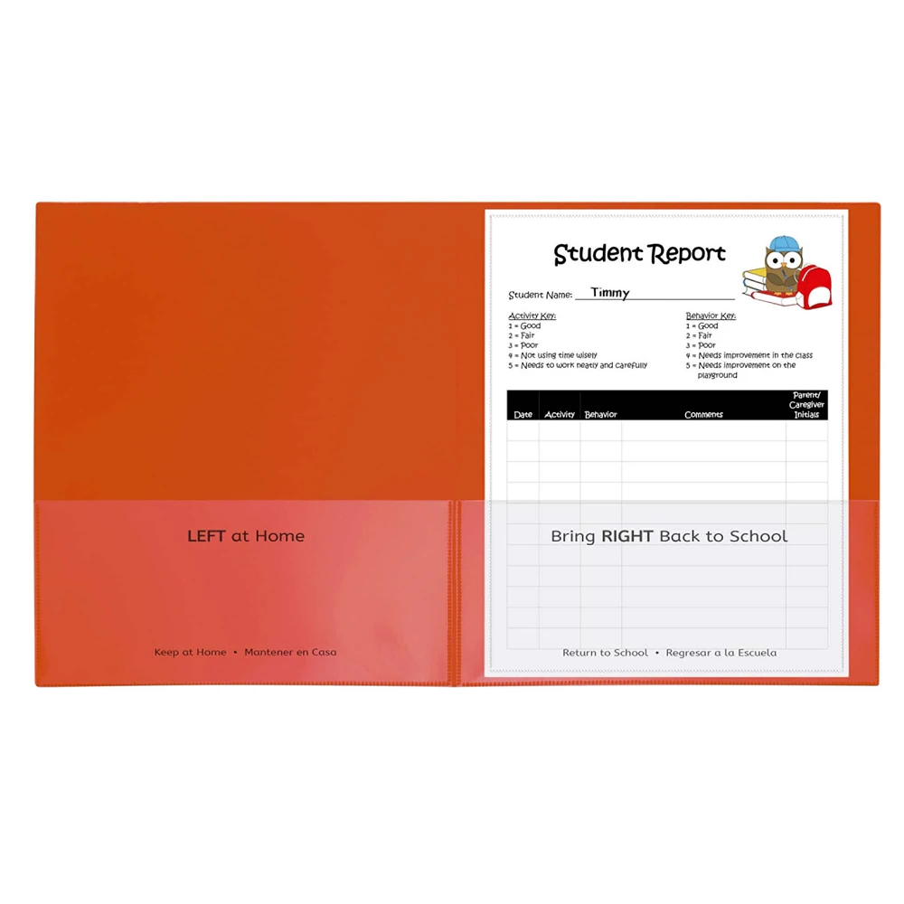 C-Line® Classroom Connector™ Orange School-To-Home Folders, 25ct.