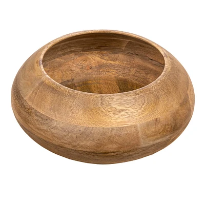 9.2" Modern Round Wood Bowl