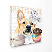 Stupell Industries Corgi Dog Kitchen Bakery Pet Watercolor Painting Canvas Wall Art