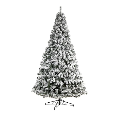 10ft. Unlit Flocked West Virginia Fir Artificial Christmas Tree