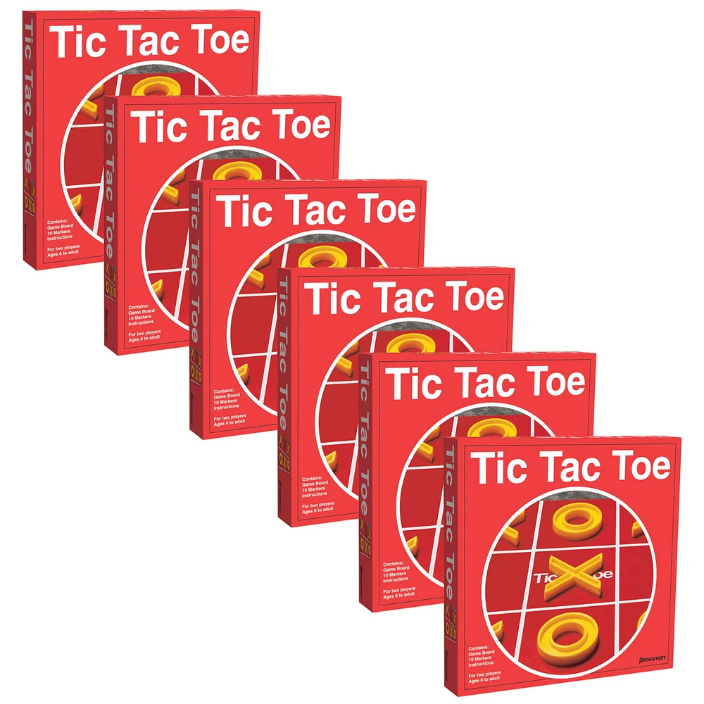 Pressman® Tic Tac Toe Board Game, Pack of 6