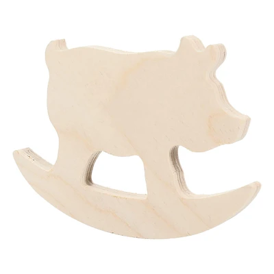 Leisure Arts® 6" Rocking Pig Wood Shape