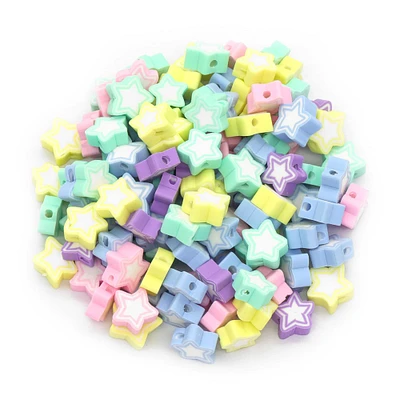 8mm Pastel Star Clay Beads by Creatology™