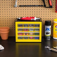 IRIS Black and Yellow -Drawer Parts Cabinet