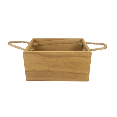 Small Brown Wood Crate Container by Ashland®