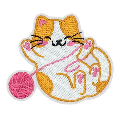 Iron-On & Adhesive Cat Embroidered Patch by Make Market®