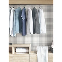 InHome Franklin Plaid Gray Peel & Stick Wallpaper