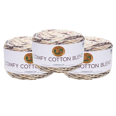 3 Pack Lion Brand® Comfy Cotton Blend Yarn