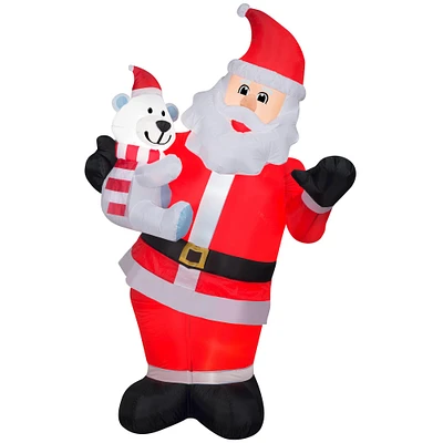6ft. Animated Airblown® Inflatable Christmas Swaying Santa with Polar Bear