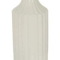 23" White Ceramic Modern Vase