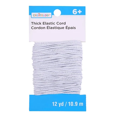 12 Pack: White Sparkle Elastic Cord by Creatology™