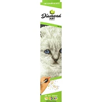 Diamond Art Intermediate White Cat Kit