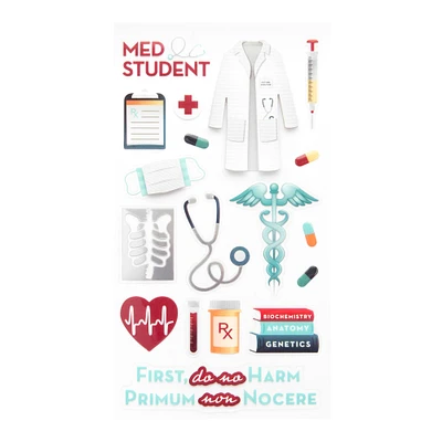 12 Pack: Med School Dimensional Stickers by Recollections™