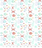 Springs Creative Mermaid Fun Down Under Cotton Fabric