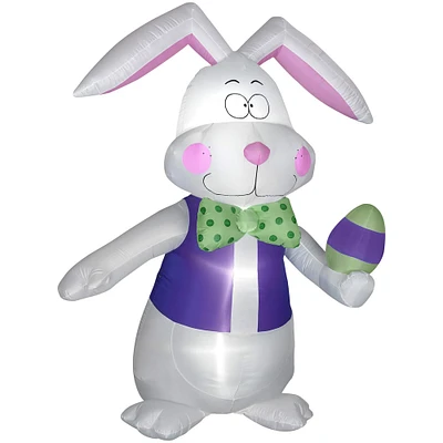 Airblown White Bowtie Bunny With Vest