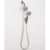 Bath Bliss Gray 5 Function Luxury Dual Shower Head