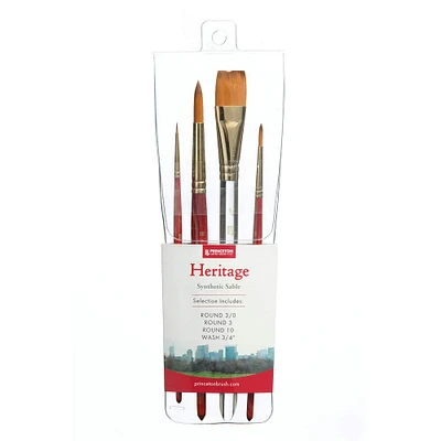 Princeton™ Heritage™ Series 4050 Synthetic Sable 4 Piece Brush Set