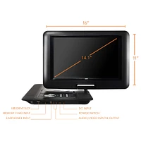 Trexonic 14.1" Portable DVD Player with Swivel LCD Screen