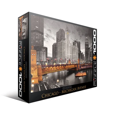 City Collection Chicago Michigan Avenue 1,000 Piece Jigsaw Puzzle