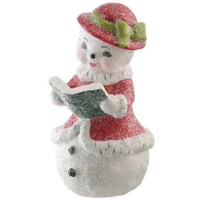 8" Book Reading Snowman Décor