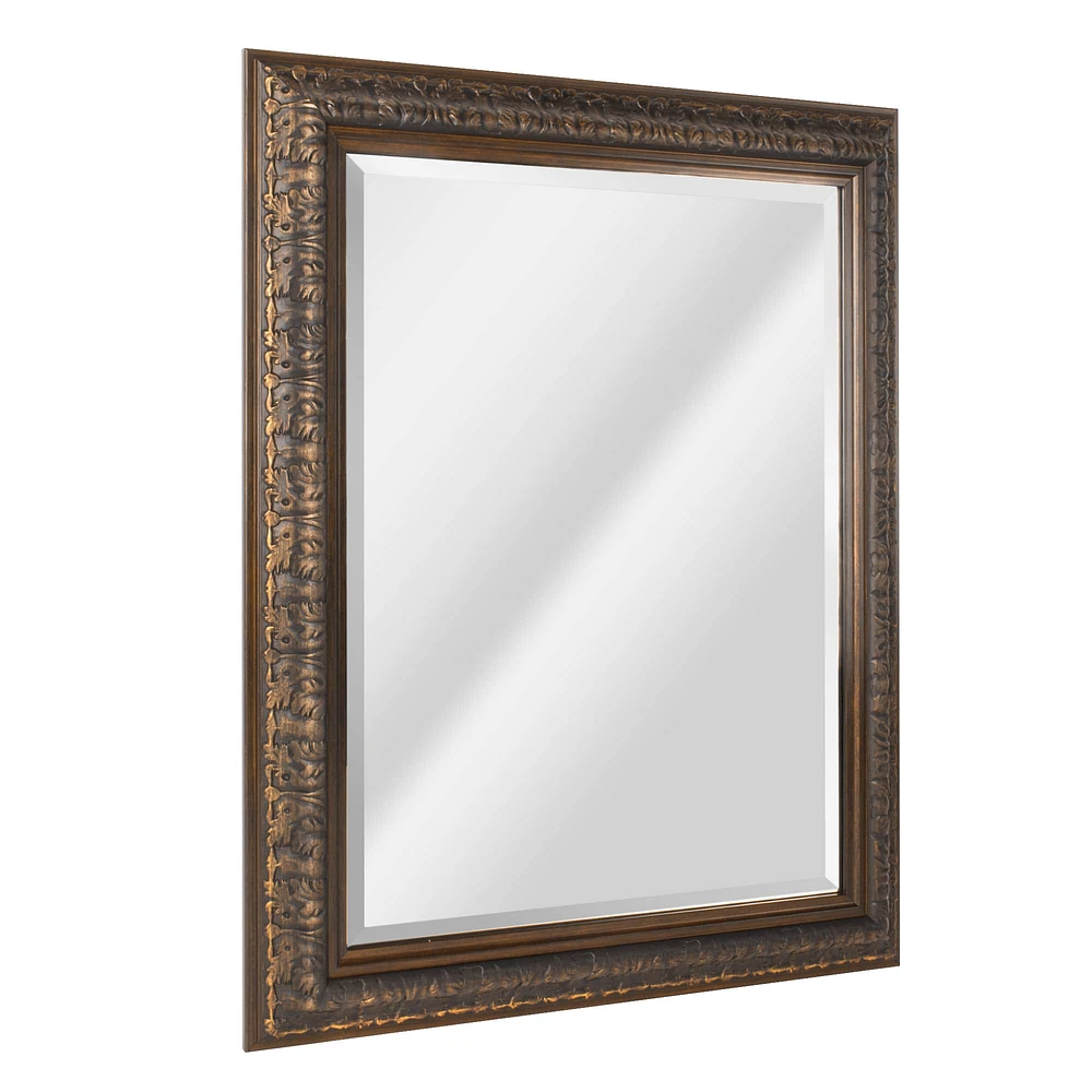 Head West® 34.5" Ornate Bronze Rectangular Framed Beveled Wall Mirror