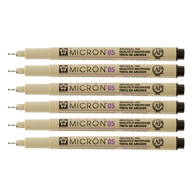 6 Packs: 6 ct. (36 total) Pigma® Micron™ 05 Fine Line Black Pens