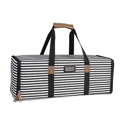 Everything Mary Black & White Stripes Die-Cut Machine Carrying Case