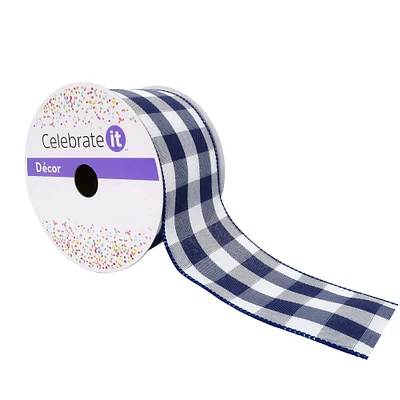 2.5" Buffalo Check Wired Ribbon by Celebrate It™ Décor
