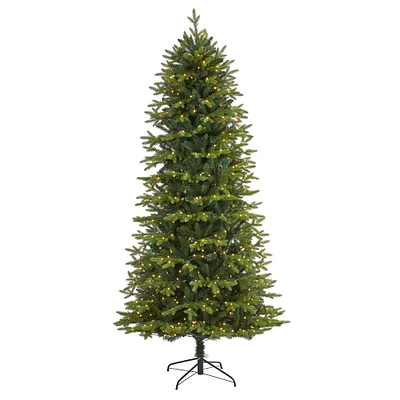 7.5ft. Pre-Lit Belgium Fir Artificial Christmas Tree, Clear LED Lights